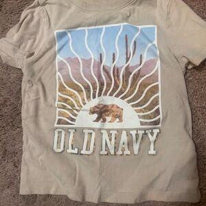 🐣3 for $12! Old Navy 3t toddler boy Tan Graphic T-Shirt